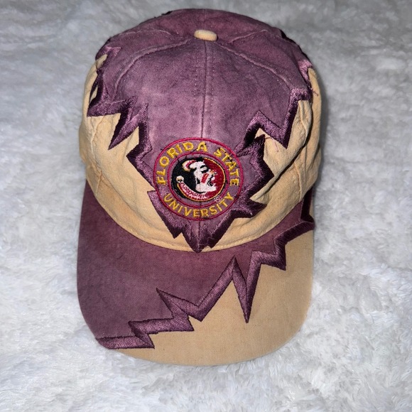 Vintage Florida‎ State University faded noles Hat Drew Pearson jagged edge FSU